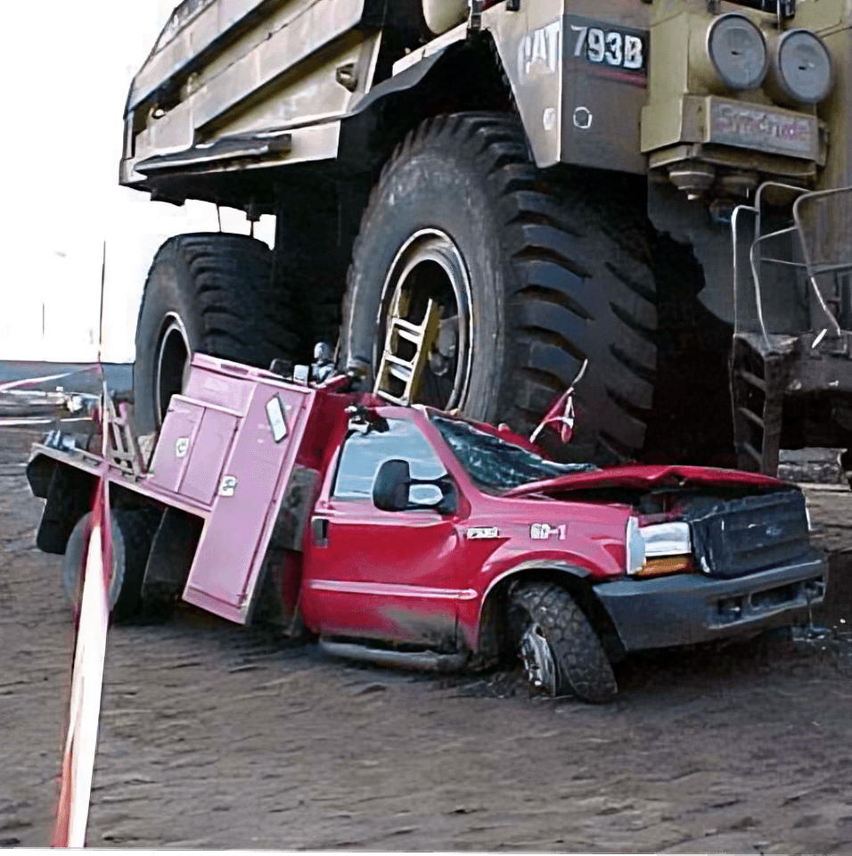 Blind Spots of a Haul Truck